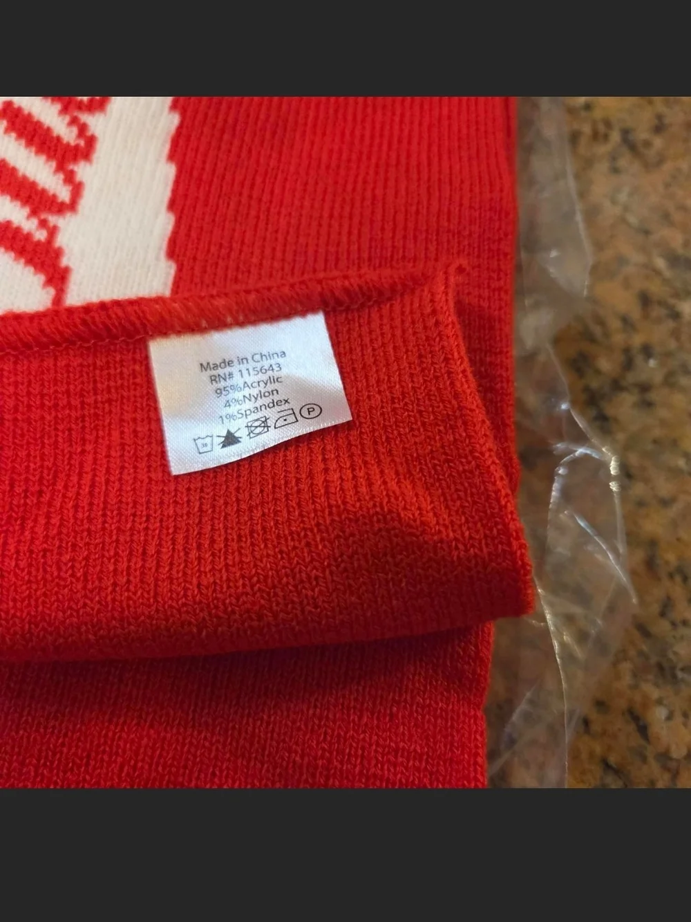 FIFA World Cup Qatar 2022 Red Knit Scarf